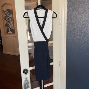 DVF colorblock wrap dress